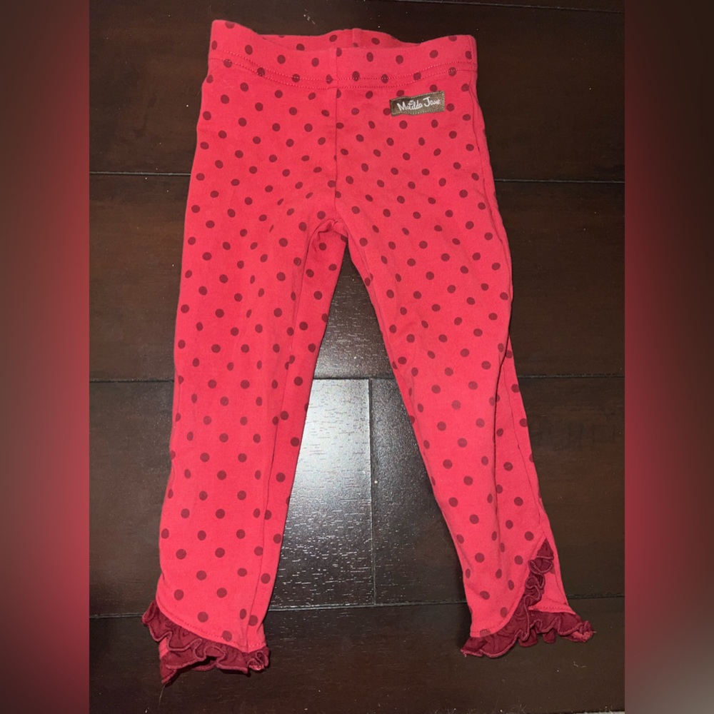 Polka dot mj ruffle leggings